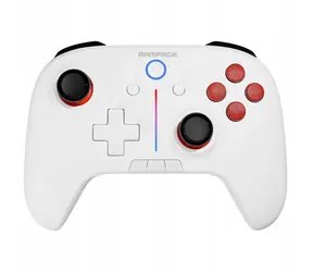 Rampage Hydra biela / bezdrôtový gamepad / pre PC & Switch & smartfón / vibrácie / Bluetooth / USB-C