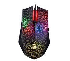 Rozbalené - A4Tech BLOODY A70A čierna / Herná optická myš / 6200 DPI / 8tl. + koliesko / neón LED podsvietenie / USB / 1.8 m / rozbalené