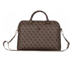 Guess PU 4G Triangle Logo 15" hnedá / taška na notebook