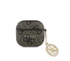 Guess 4G Script PC/PU Charm Puzdro pre AirPods 4 Brown