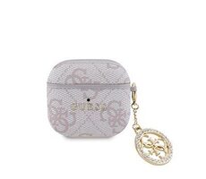 Guess 4G Script PC/PU Charm Puzdro pre AirPods 4 Pink