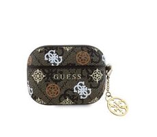 Guess PU 4G Peony Charm Puzdro pre AirPods Pro Brown