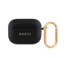 Guess PU Grained Classic Logo Puzdro pre AirPods Pro Black