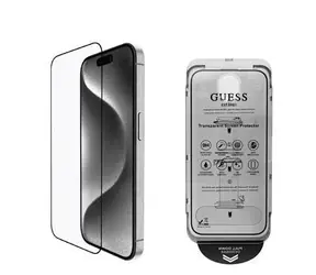 Guess Tvrdené Sklo 2.5D pre iPhone 16 Black