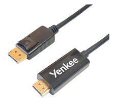 YENKEE ÝCH 415 Kábel HDMI 1.4 (M) - Display Port (M) 2 m čierna / 4K/30Hz / 10.2 GB/s / 48 bit