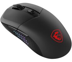 Rozbalené - MSI Versa 300 Elite Wireless čierna / Herná optická myš / 26000 DPI / 6 tlačidiel / USB / BT / RGB / rozbalené