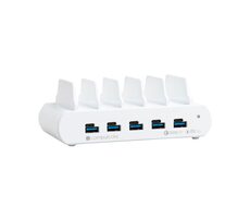 Compulocks nabíjacia dokovacia stanica s britskou zástrčkou biela / 5x USB / 5x USB-C