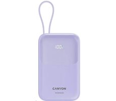 Canyon CNS-CPB101PU fialová / Powerbanka / 10000mAh / PD 22.5W / LCD / 1x USB-A / 1x USB-C