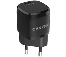 Canyon CNE-CHA20B05 čierna / Nabíjací adaptér / 1x USB-C / 20W