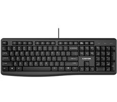 Canyon CNE-CKEY5-CS čierna / drôtová USB klávesnica / 104 kláves / 1.5m 