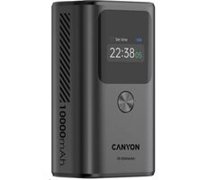 Canyon CNS-CPB130DG sivá / Powerbanka / 10000mAh / PD30W / TFT displej / 1x USB-A / 2x USB-C