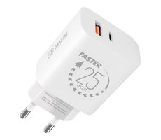 Obal:Me Cestovná Nabíjačka USB-A + USB-C 25W White