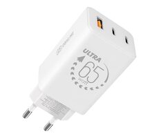 Obal:Me GaN Cestovná Nabíjačka USB-A + 2xUSB-C 65W White