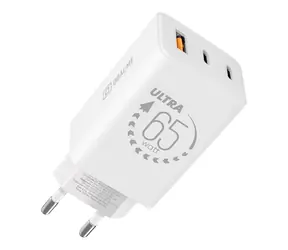Obal:Me GaN Cestovná Nabíjačka USB-A + 2xUSB-C 65W White