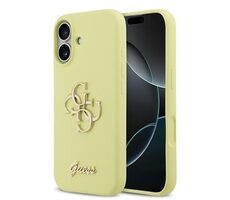 Guess Liquid Silicone 4G Metal Logo Zadný Kryt pre iPhone 17 Yellow