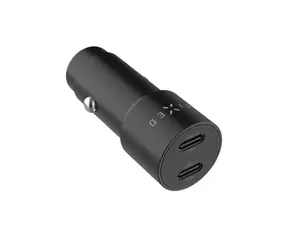 FIXED Autonabíjačka s 2xUSB-C výstupom podpora PD 3.0 65W čierna