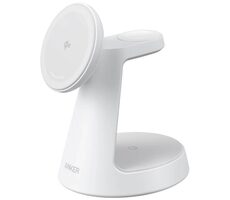 Anker MagGo B25M4 Bezdrôtová nabíjačka 3v1 biela / USB-C / 15W 