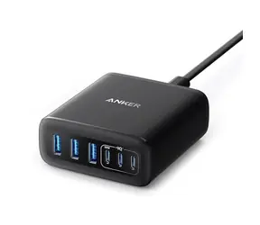 Anker Nabíjacia stanica čierna / 112W / 3xU SB-C / 3xUSB 