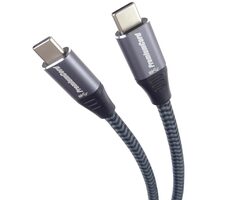 PremiumCord prepojovací kábel USB 3.2 Gen 1 USB-C samec - USB-C samec 1.5m / bavlnený oplet