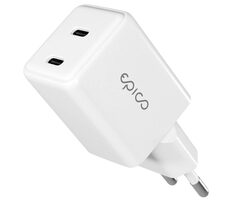 Epico UltraBoost EA35 GaN biela / 35W / sieťový adaptér / 2x USB-C
