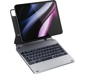 Epico Aluminium keyboard case Ochranný kryt s DE klávesnicou pre Apple iPad Pro 11" (M4) šedo-strieborná