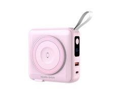 Mobile Origin Powerbank & Travel Charger ružová / Lightning / USB-C Cable / MagSafe / AW / iPhone Compatible