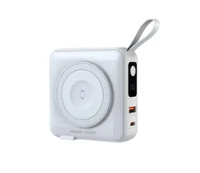 Mobile Origin Powerbank & Travel Charger biela / Lightning / USB-C Cable / MagSafe / AW / iPhone Compatible