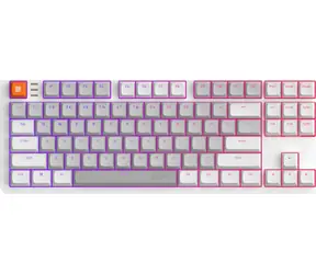 Dark Project ALU87 Delta biela / herná klávesnica / mechanická / G3Ms Moonstone / RGB / USB / US Layout