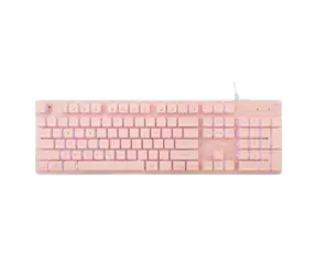 White Shark GK-003441 TACHI ružová / herná membránová klávesnica / US layout / USB / LED