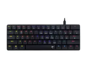 White Shark GK-006131 NAGAMAKI čierna / herná mechanická klávesnica / US layout / hnedé spínače / USB / LED