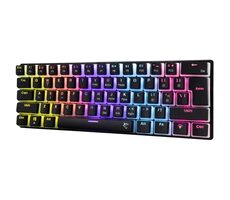 White Shark ASHIKO 2 Black čierna / herná mechanická klávesnica / US layout / červené spínače / USB / LED