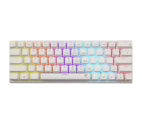 White Shark GK-002221V2 WAKIZASHI 2 biela / herná mechanická klávesnica / US layout / modré spínače / USB / LED