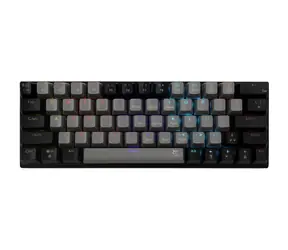 White Shark GK-002721V2 WAKIZASHI 2 šedo-čierna / herná mechanická klávesnica / US layout / modré spínače / USB / LED