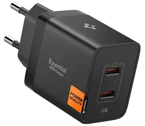 Spigen Essential EE472EU 47W / čierna / Nabíjačka / 2x USB-C