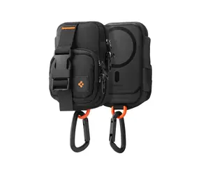 Spigen Portable Organizer Pouch SnapZip organizér čierna / MagSafe