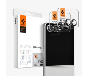 Spigen Glass TR EZ Fit Optik Pre HD Ochranné sklo kamery pre Samsung Galaxy Z Flip 7 čierna (2ks)