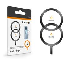 Aligator Mag-Rings Set feromagnetických samolepiek / určené pre MagSafe / čierne