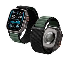 Spigen Fabric Band (hook) remienok pre Apple Watch 49mm/46mm/45mm/44mm zelená