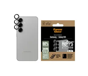 PanzerGlass Hoops Samsung Galaxy S25 čierne ochranné krúžky pre šošovky fotoaparátu