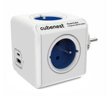 Cubenest PowerCube Original USB PD 20W USB A + C - modrá / 4X zásuvka + USB A + C 