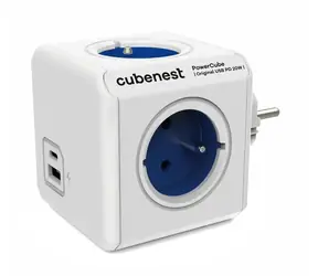 Cubenest PowerCube Original USB PD 20W USB A + C - modrá / 4X zásuvka + USB A + C 