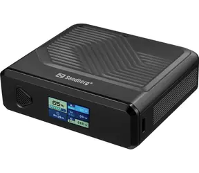 Sandberg Travel Powerbank 20000mAh čierna / 1x USB-C + 1x USB-A + bezdrôtové nabíjanie / PD100W