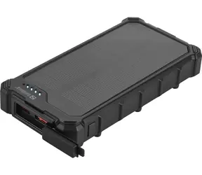 Sandberg Solar Powerbank CampLED 10000mAh čierna / 1x USB-A + 1x USB-C / svietidlo + solárny panel / IP65