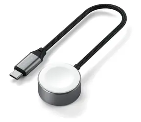 Satechi USB-C Magnetický rýchlonabíjací kábel pre Apple Watch šedá / 5W