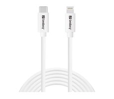 Sandberg USB-C PD to Lightning MFI 2M biela / nabíjací kábel USB-C na Lightning