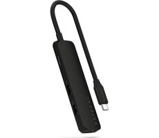 Satechi 4in1 USB-C Slim Multiport čierna / adaptér / USB-C / HDMI / 2x USB-A / PD 100 W