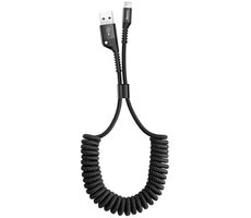 Baseus CALSR-01 Pružinový kábel Lightning 1m 2A čierna / USB-A (M) - Lightning (M)