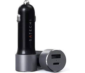 Satechi 72W USB-C sivá / nabíjačka do auta / USB-A / 60W / PD