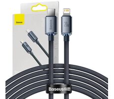 Baseus Crystal Shine kábel USB-C na Lightning 2m čierna / 20 W