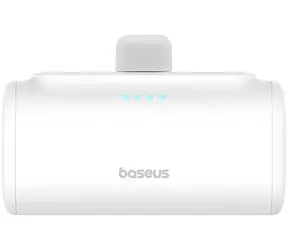 Baseus Compact 5000mAh 20W biela / Powerbanka / 1x USB-C (M) + 1x USB-C (F)